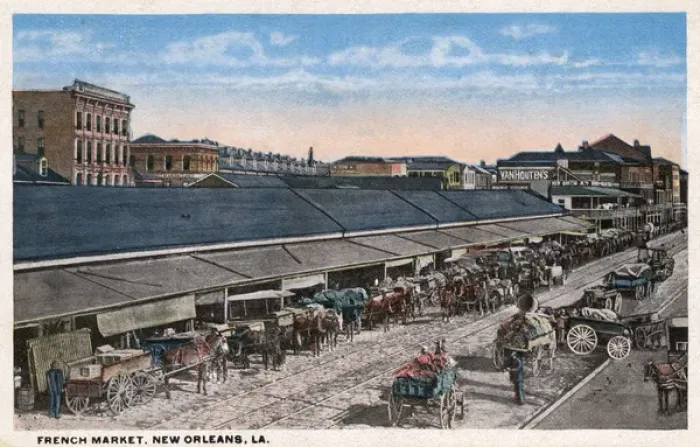 Framed Print : View of the Old French Market, New Orleans, USA Framed Print : View of the Old French Market, New Orleans, USA