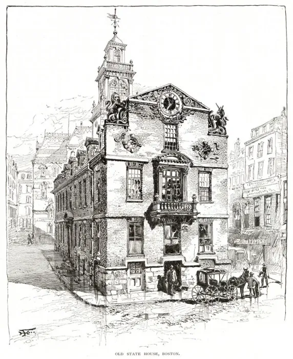 Framed Print : View of the Old State House in Boston, USA. It is the oldest surviving public building in Framed Print : View of the Old State House in Boston, USA. It is the oldest surviving public building in