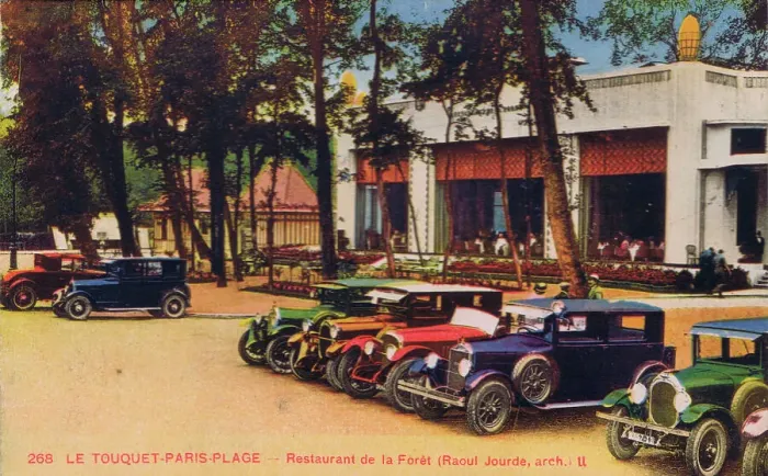 Framed Print : A view outside the Restaurant de La Foret, Le Touquet, 1920s Framed Print : A view outside the Restaurant de La Foret, Le Touquet, 1920s