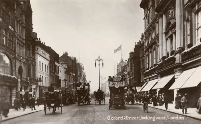 Framed Print : View of Oxford Street, London Framed Print : View of Oxford Street, London