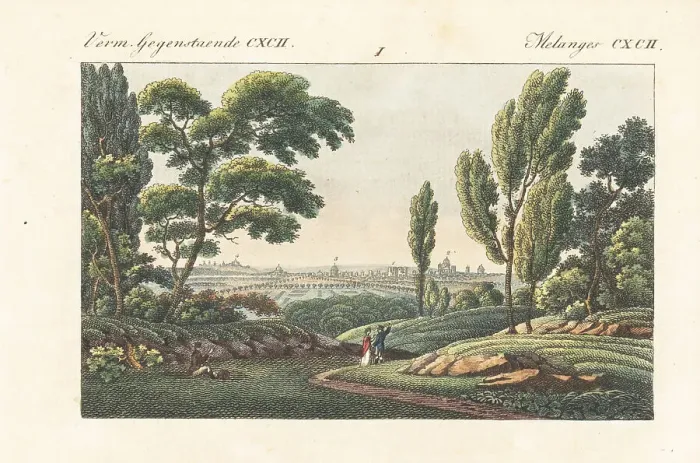 Framed Print : View of Paris, France, seen from the suburb of St. Cloud, 1800s Framed Print : View of Paris, France, seen from the suburb of St. Cloud, 1800s