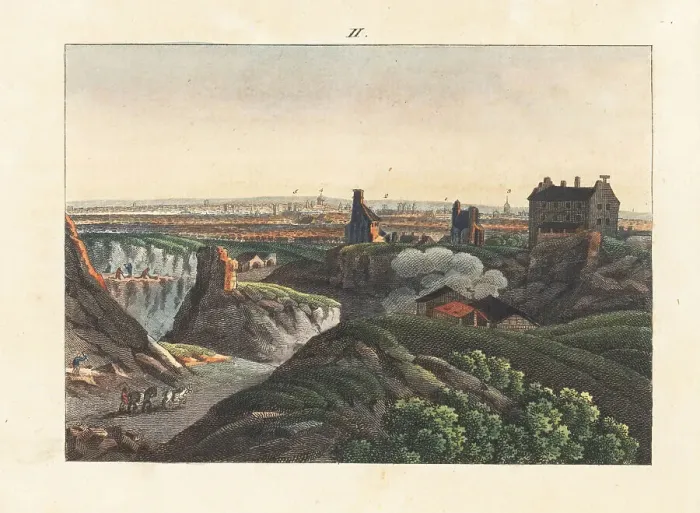 Framed Print : View of Paris seen from Montmartre, 1800s