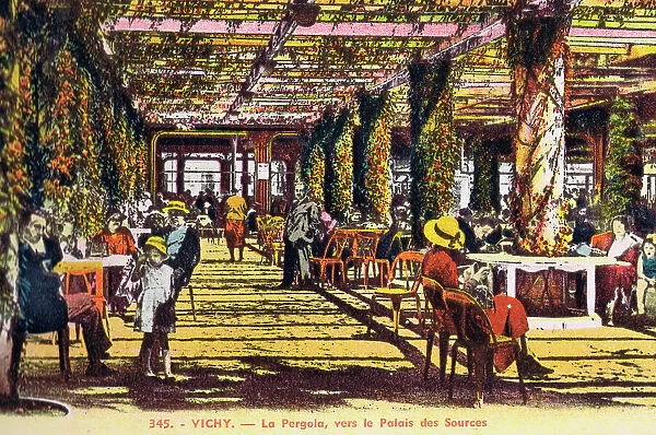 A view of the Pergola outside the Palais des Sources, Vichy