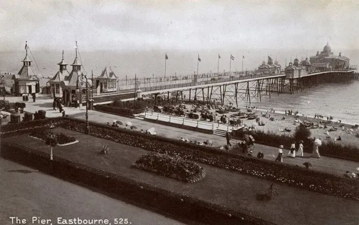 Framed Print : View of the pier and promenade, Eastbourne, Sussex Framed Print : View of the pier and promenade, Eastbourne, Sussex