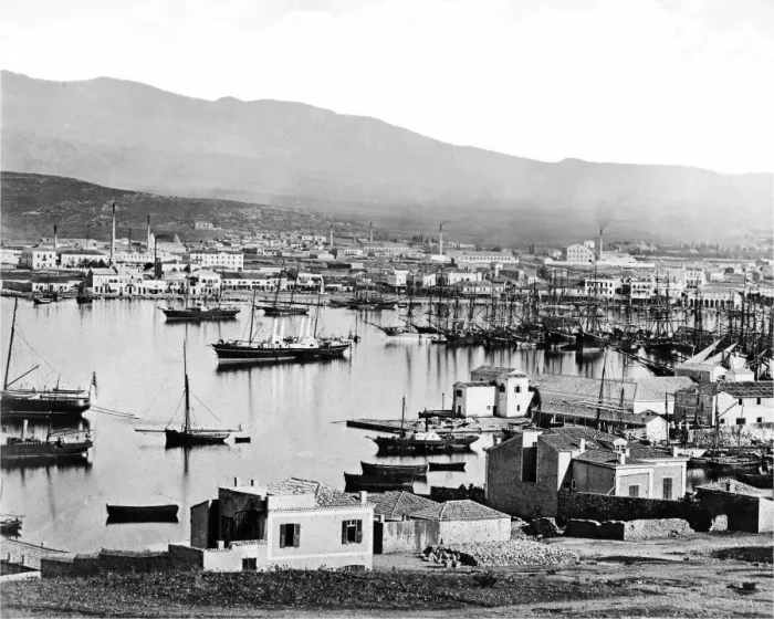 Framed Print : View of Piraeus harbour, Greece Framed Print : View of Piraeus harbour, Greece
