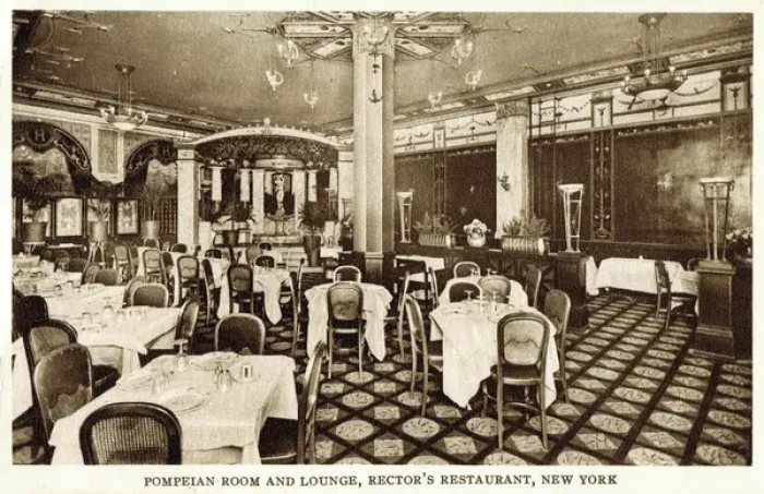 Framed Print : A view of the Pompeian room and lounge at Rectors Restauran Framed Print : A view of the Pompeian room and lounge at Rectors Restauran