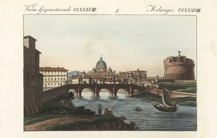 Framed Print : View of the Ponte and Castel Sant'Angelo, Rome Framed Print : View of the Ponte and Castel Sant'Angelo, Rome
