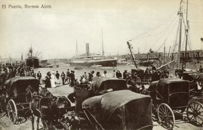 Framed Print : View of the Port at Buenos Aires, Argentina Framed Print : View of the Port at Buenos Aires, Argentina