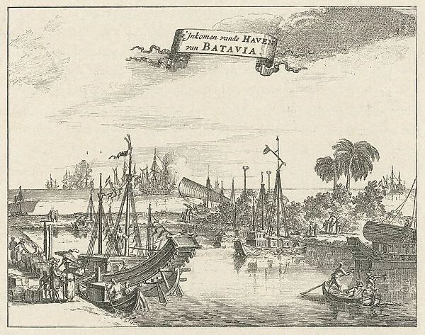 View of the port of Jakarta, Java, Indonesia