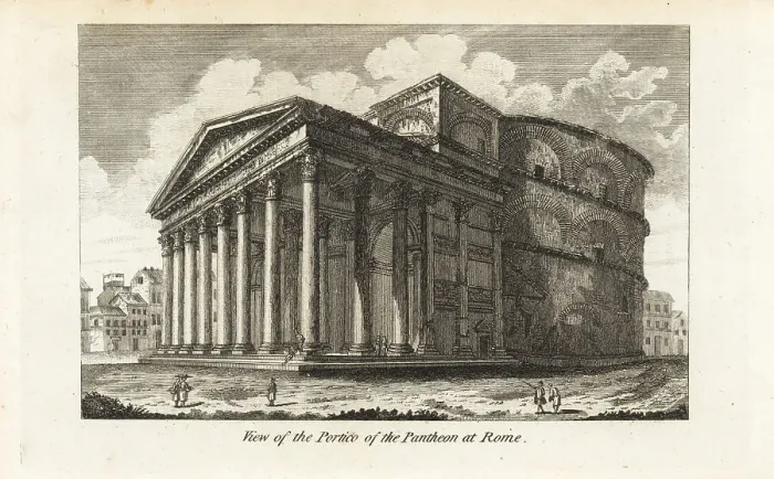 Framed Print : View of the Portico of the Pantheon at Rome, 18th century Framed Print : View of the Portico of the Pantheon at Rome, 18th century