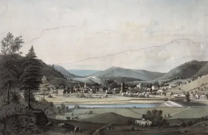 Framed Print : View of Prattsville, Greene Co. N. Y. 1844 Framed Print : View of Prattsville, Greene Co. N. Y. 1844
