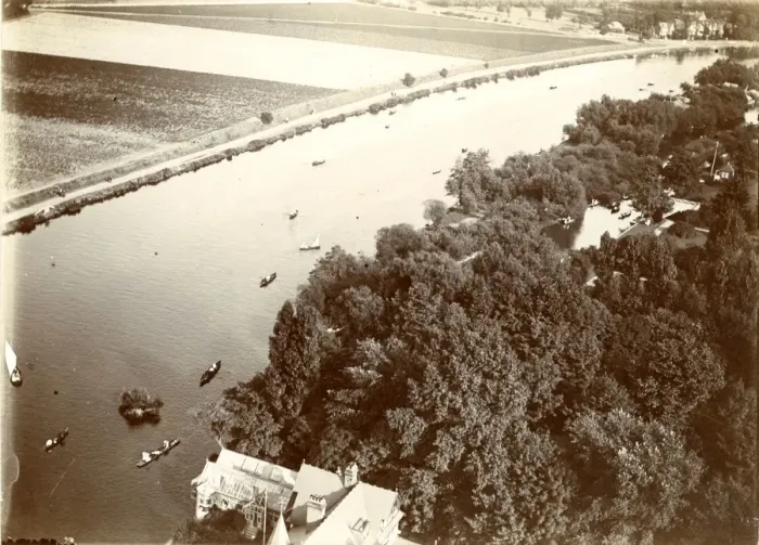Framed Print : View from precision balloon taken at Teddington from an ? Framed Print : View from precision balloon taken at Teddington from an ?