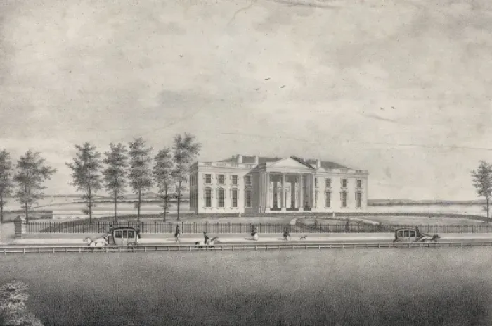 Framed Print : View of the presidents house. Washington, D. C Framed Print : View of the presidents house. Washington, D. C