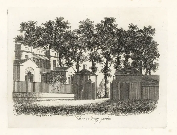 Framed Print : View in the Privy Garden of the Palace of Whitehall, London, 180 Framed Print : View in the Privy Garden of the Palace of Whitehall, London, 180