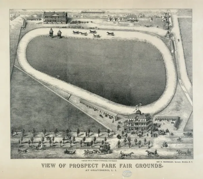 Framed Print : View of Prospect Park fair grounds, at Gravesend, L. I Framed Print : View of Prospect Park fair grounds, at Gravesend, L. I