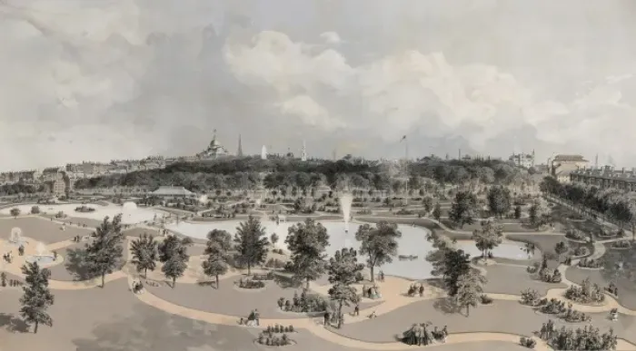 Framed Print : View of the Public Garden & Boston Common - from Arlington S Framed Print : View of the Public Garden & Boston Common - from Arlington S