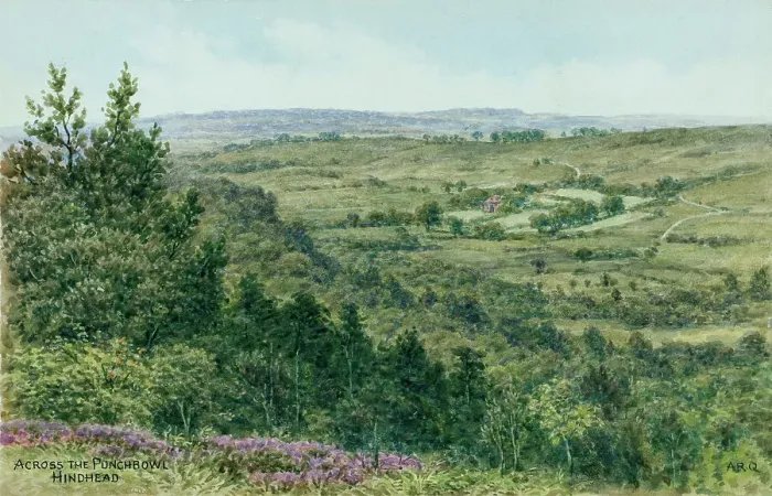 Framed Print : View across the Punchbowl, Hindhead, Surrey Framed Print : View across the Punchbowl, Hindhead, Surrey