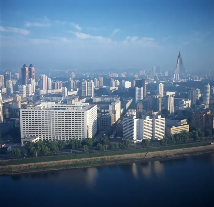 Framed Print : View of Pyongyang, North Korea Framed Print : View of Pyongyang, North Korea