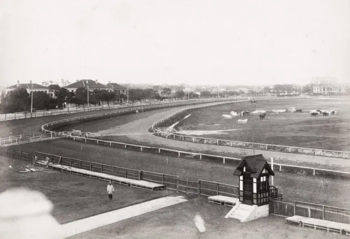 Framed Print : View of racecourse, horse racing, Shanghai, China, c. 1890 Framed Print : View of racecourse, horse racing, Shanghai, China, c. 1890