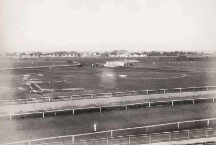Framed Print : View of racecourse, horse racing, Shanghai, China, c. 1890 Framed Print : View of racecourse, horse racing, Shanghai, China, c. 1890