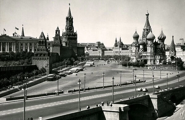 View of Red Square, Moscow with St Basils Cathedral