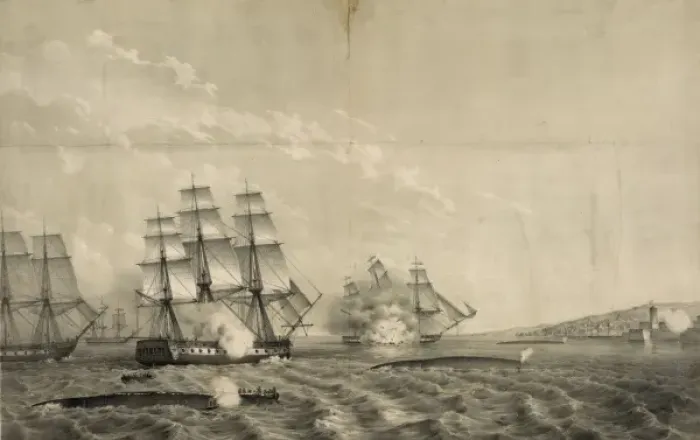 Framed Print : A view representing the application of John P. Taylors floa
