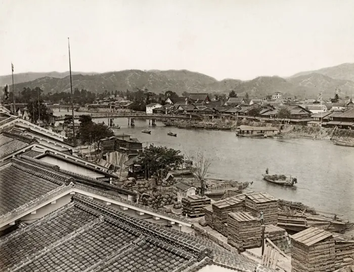 Framed Print : View of river at Hiroshima Japan Framed Print : View of river at Hiroshima Japan