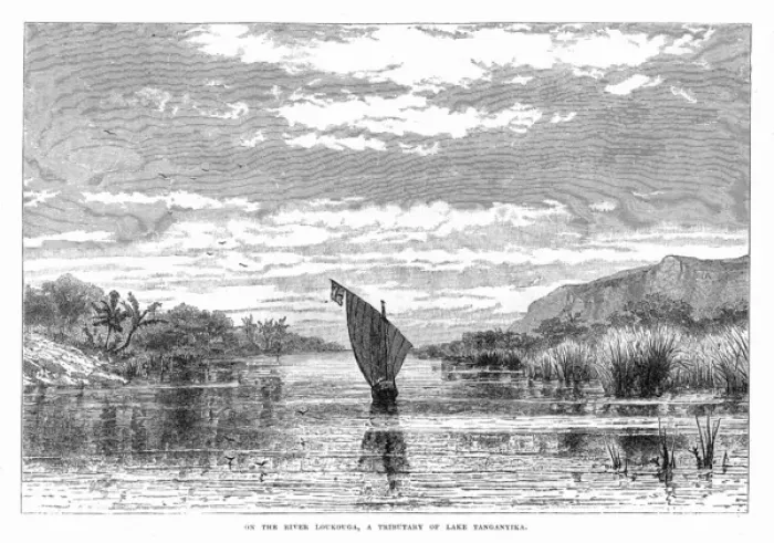 Framed Print : View of River Loukouga, tributary of Lake Tanganyika, Africa Framed Print : View of River Loukouga, tributary of Lake Tanganyika, Africa