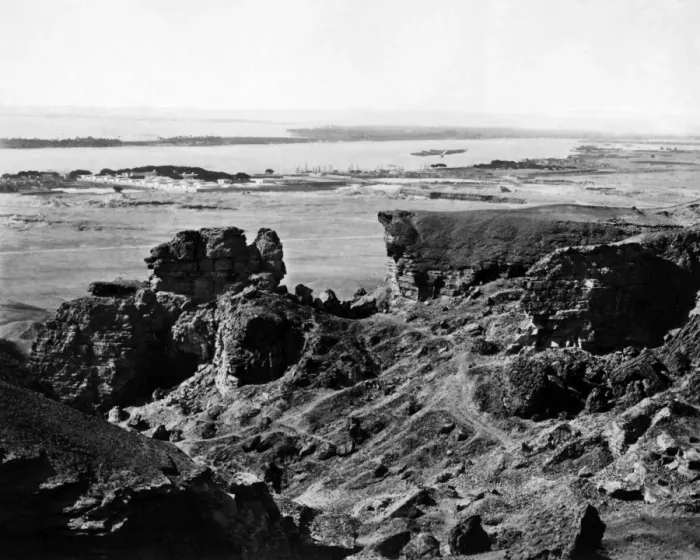 Framed Print : View of the River Nile from the Quarries of Toura, Egypt Framed Print : View of the River Nile from the Quarries of Toura, Egypt