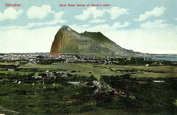 View of the Rock from the Queen of Spain's Chair, Gibraltar