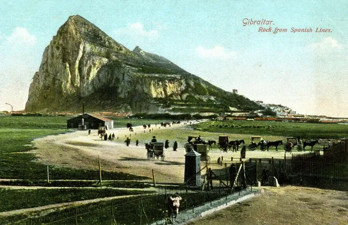 Framed Print : View of the Rock from Spanish Lines, Gibraltar Framed Print : View of the Rock from Spanish Lines, Gibraltar