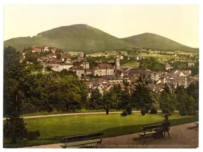Framed Print : View from the Roman Chapel, Baden-Baden, Baden, Germany Framed Print : View from the Roman Chapel, Baden-Baden, Baden, Germany