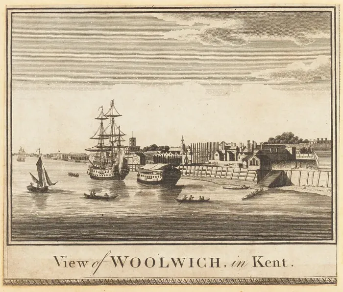 Framed Print : View of the Royal Naval dockyard at Woolwich, London, 1784 Framed Print : View of the Royal Naval dockyard at Woolwich, London, 1784