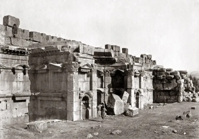 Framed Print : View of the ruins at Baalbek, Lebanon, circa 1880s Framed Print : View of the ruins at Baalbek, Lebanon, circa 1880s