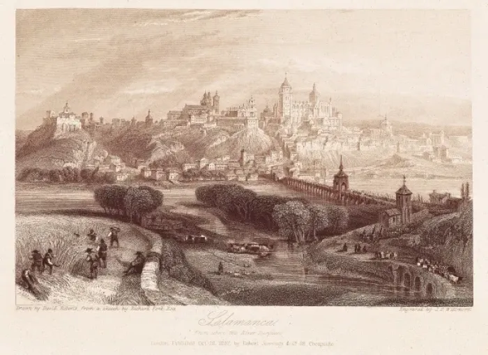 Framed Print : View of Salamanca by David Roberts (1837). Litography Framed Print : View of Salamanca by David Roberts (1837). Litography