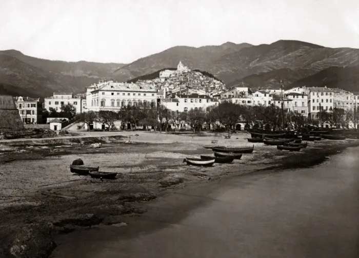 Framed Print : View of San Remo, Italy, circa 1890 Framed Print : View of San Remo, Italy, circa 1890