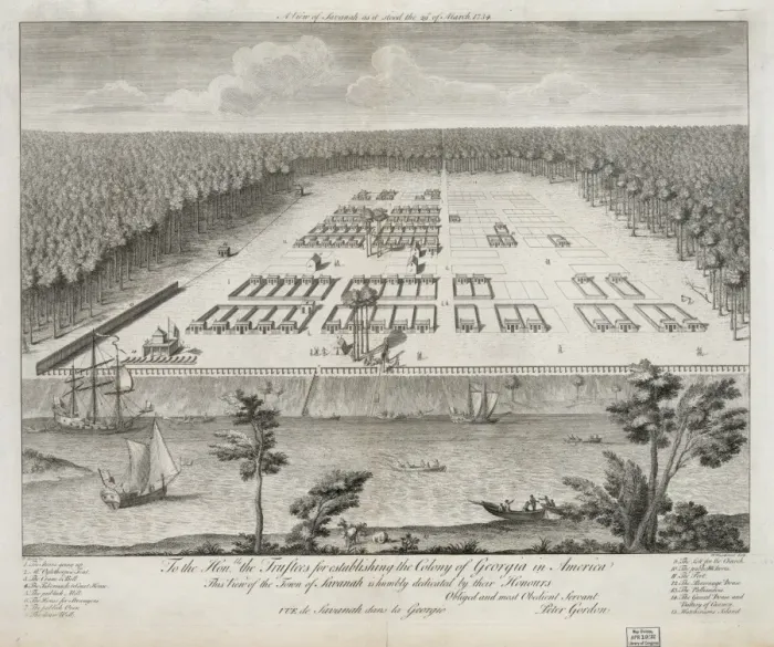 Framed Print : A view of Savanah sic as it stood the 29th of March, 1734 Framed Print : A view of Savanah sic as it stood the 29th of March, 1734
