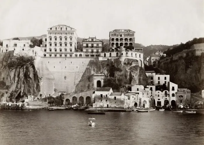 Framed Print : View of the seafront at Sorrento, Italy