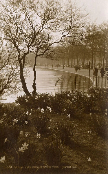View of the Serpentine, Hyde Park, London - Springtime