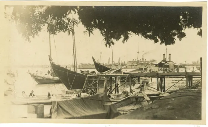 Framed Print : View of Shatt El Arab Waterway, Basra, Iraq, WW1 Framed Print : View of Shatt El Arab Waterway, Basra, Iraq, WW1