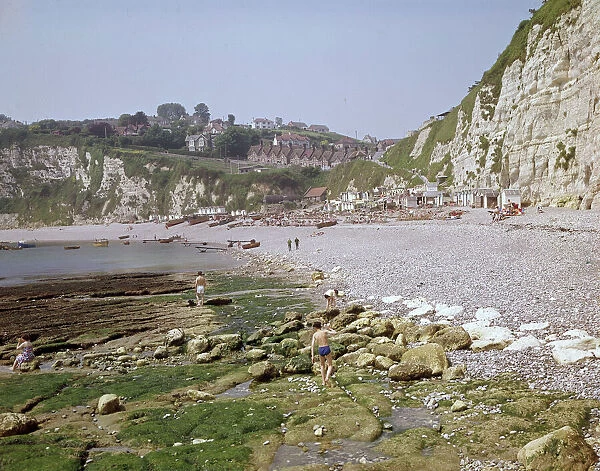 View along the shingle beach at Beer, East Devon