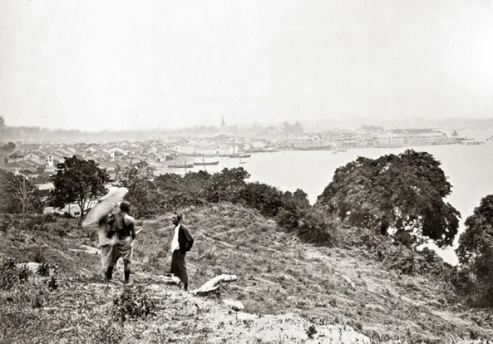 Framed Print : View of Singapore, 1880s Framed Print : View of Singapore, 1880s