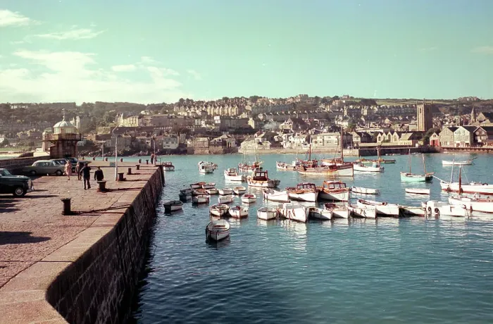 Framed Print : View from Smeaton's Pier, St. Ives Framed Print : View from Smeaton's Pier, St. Ives