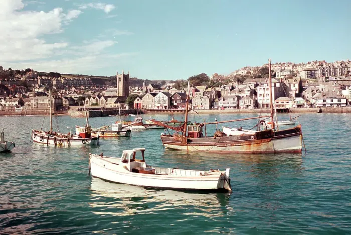 Framed Print : View from Smeaton's Pier, St. Ives Framed Print : View from Smeaton's Pier, St. Ives