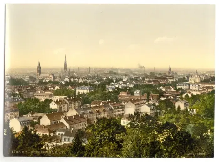 Framed Print : View from south, Mulhausen, Alsace Lorraine, Germany Framed Print : View from south, Mulhausen, Alsace Lorraine, Germany