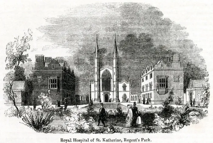 Framed Print : View of St Katharines Hospital, Regents Park, London Framed Print : View of St Katharines Hospital, Regents Park, London