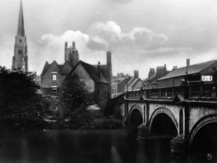 Framed Print : View of St Marys Bridge, Derby Framed Print : View of St Marys Bridge, Derby