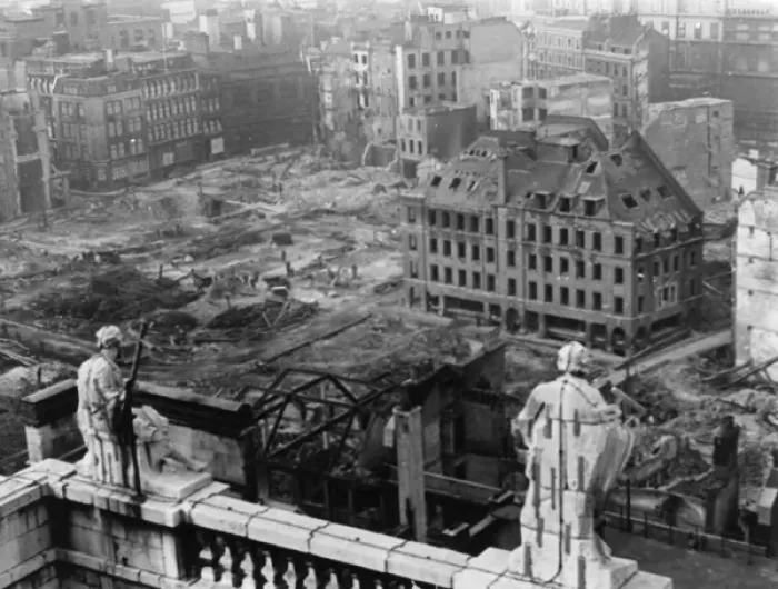 Framed Print : View from St Pauls Cathedral, London, WW2 Framed Print : View from St Pauls Cathedral, London, WW2