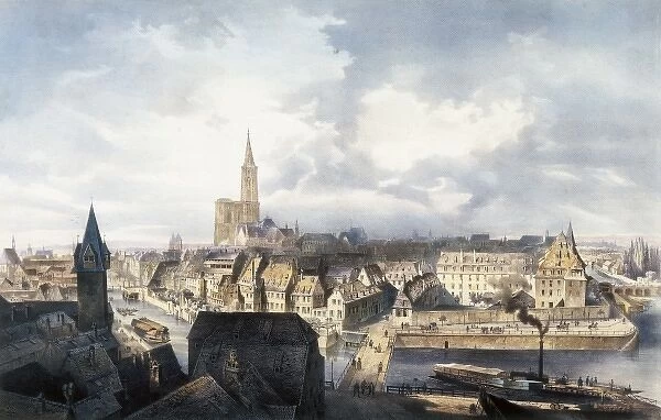 View of Strasbourg from the tower of Saint-Guillaume