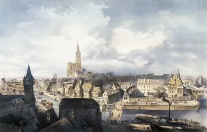 Framed Print : View of Strasbourg from the tower of Saint-Guillaume Framed Print : View of Strasbourg from the tower of Saint-Guillaume